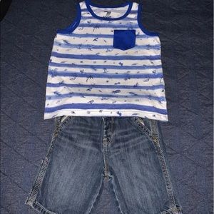 TankTop / Jean Shorts Matching Set 3T